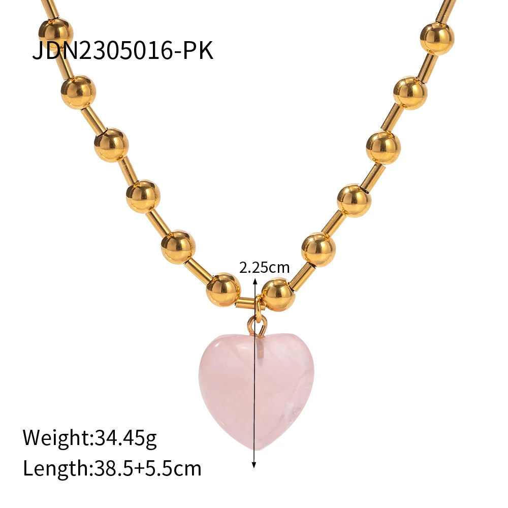 Gold Plated Heart Pendant Necklaces