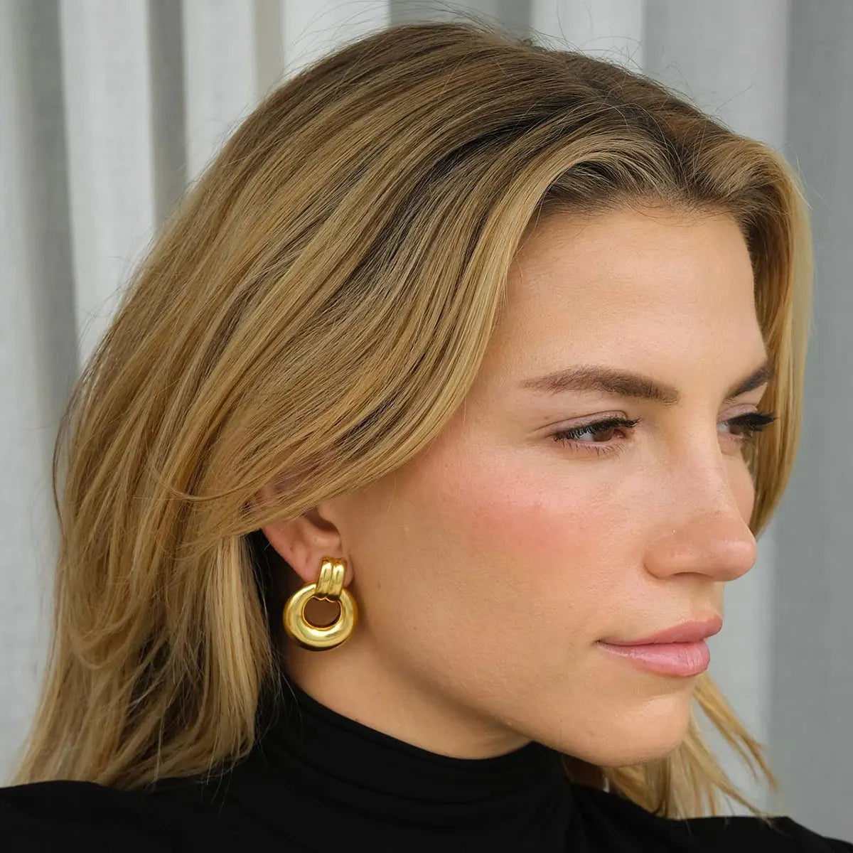 18K Gold Plated Geometric Unusual Earrings