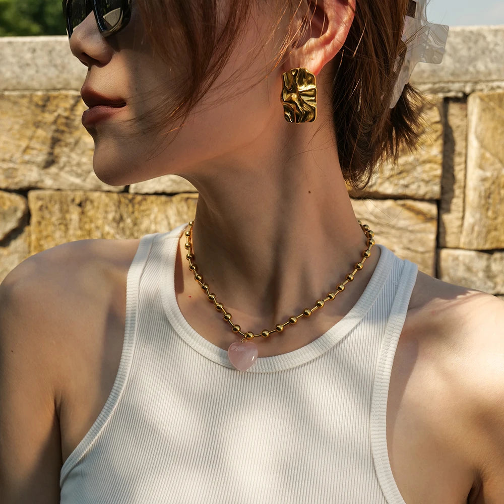 Gold Plated Heart Pendant Necklaces