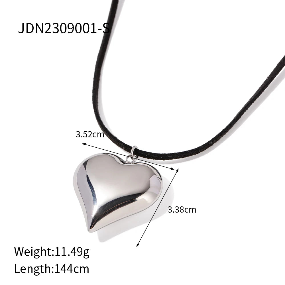 Gold Plated Heart Pendant Necklaces