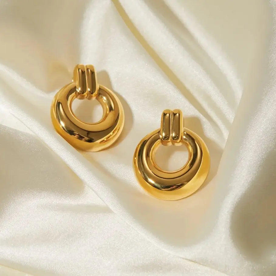 18K Gold Plated Geometric Unusual Earrings