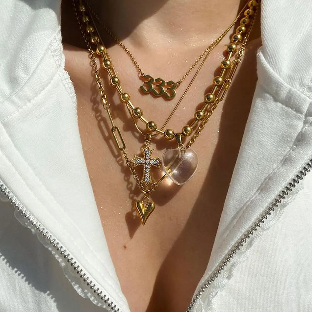 Gold Plated Heart Pendant Necklaces