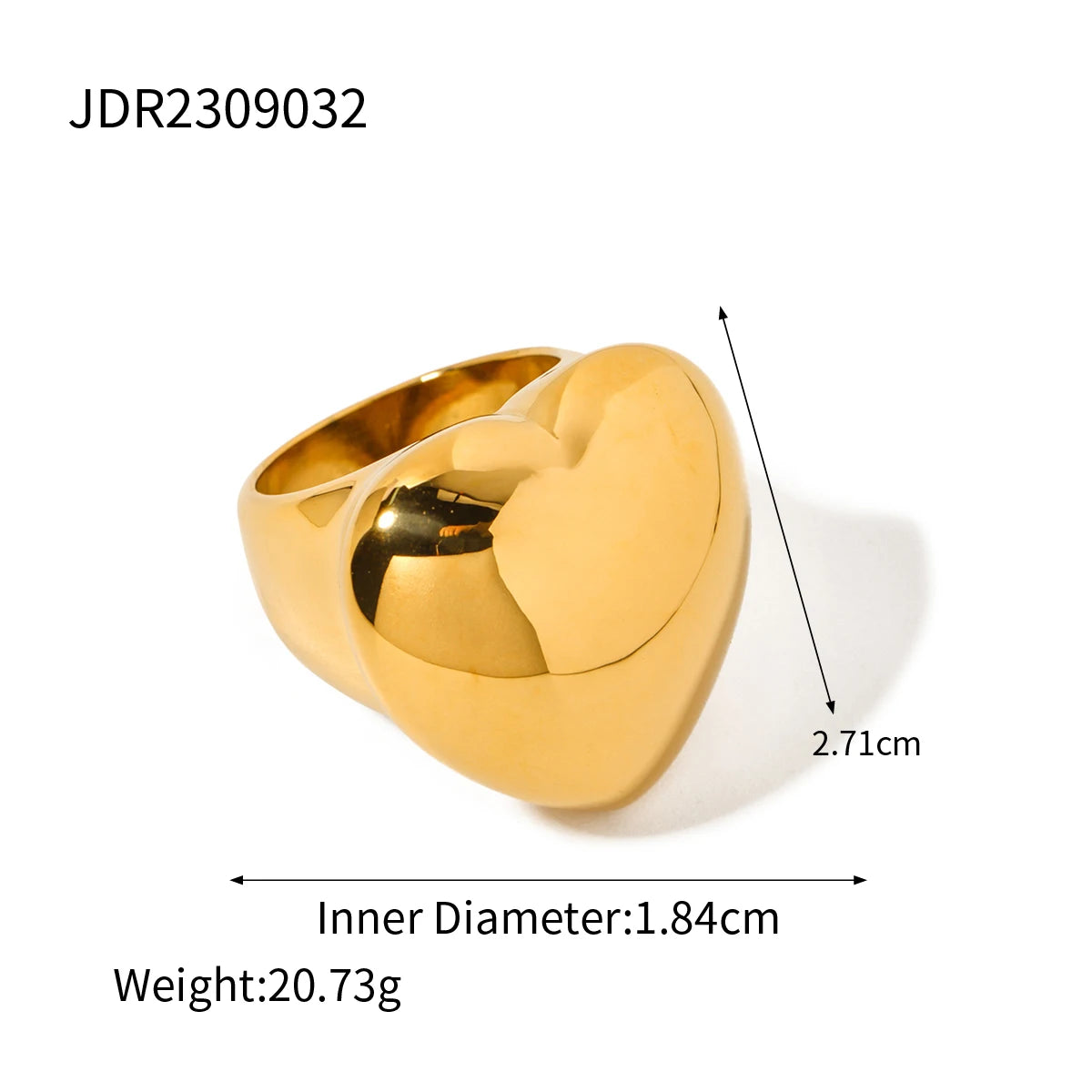 Chunky Unique 18K Gold Plated Rings