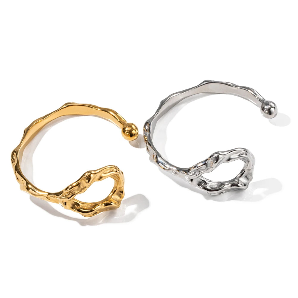 Gold Plated Organic Bracelet Bangle