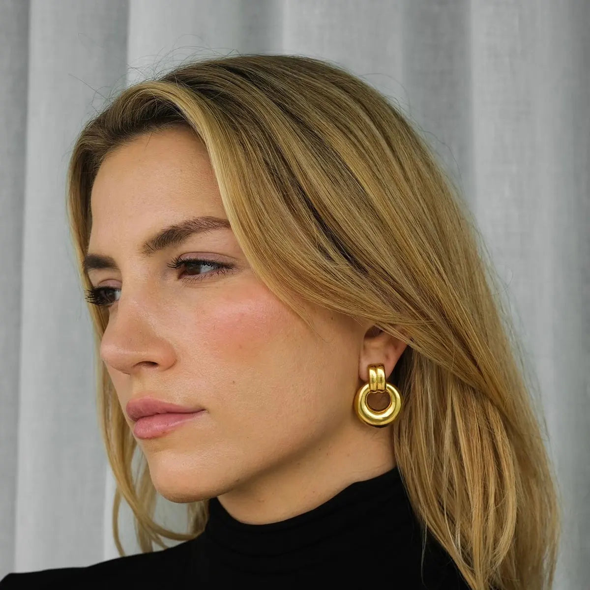18K Gold Plated Geometric Unusual Earrings