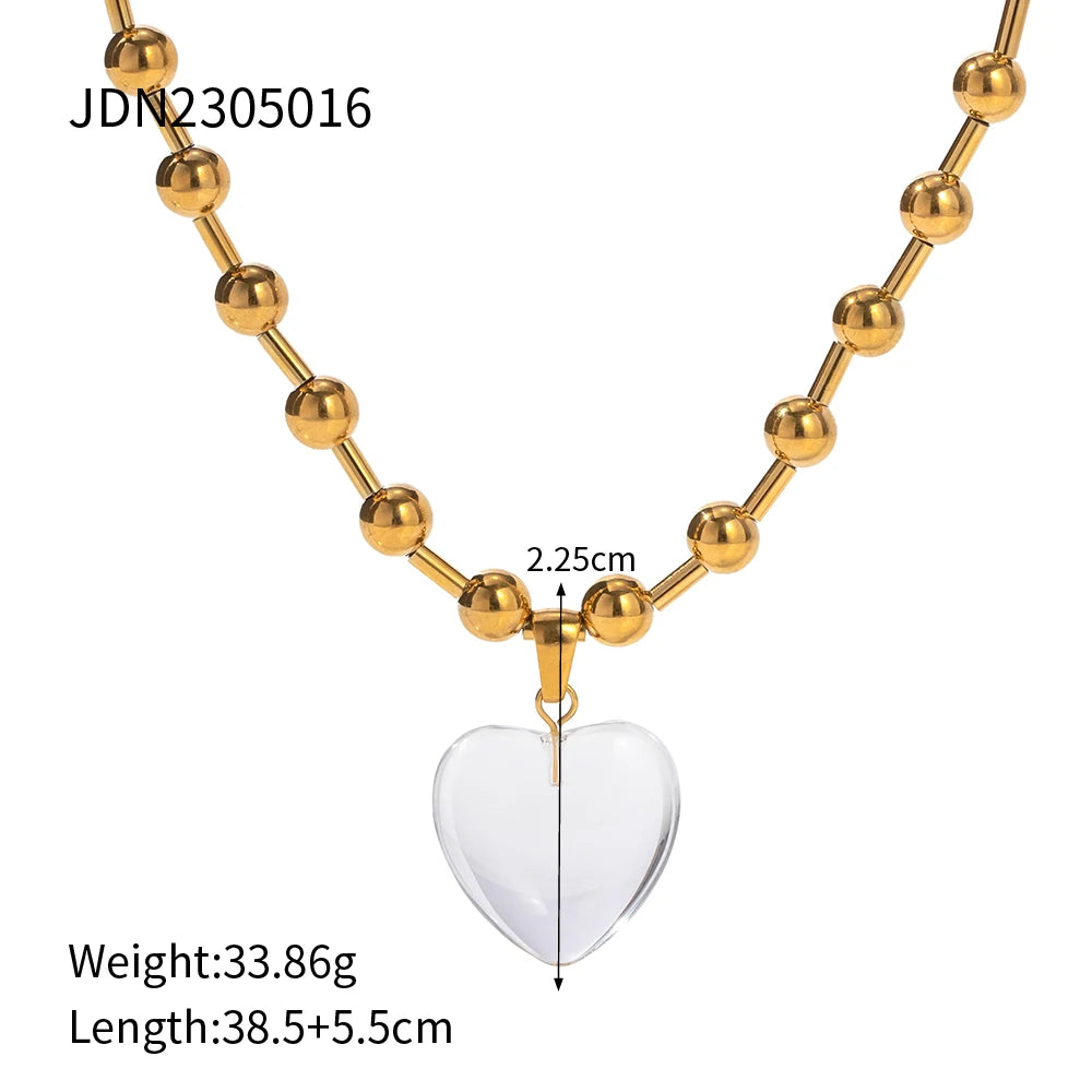 Gold Plated Heart Pendant Necklaces