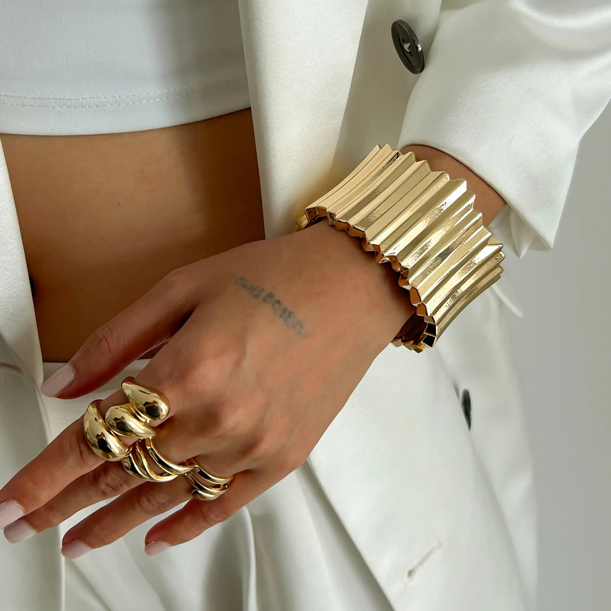 Chunky Wavy Bangle Bracelets