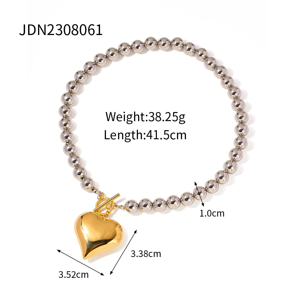 Gold Plated Heart Pendant Necklaces