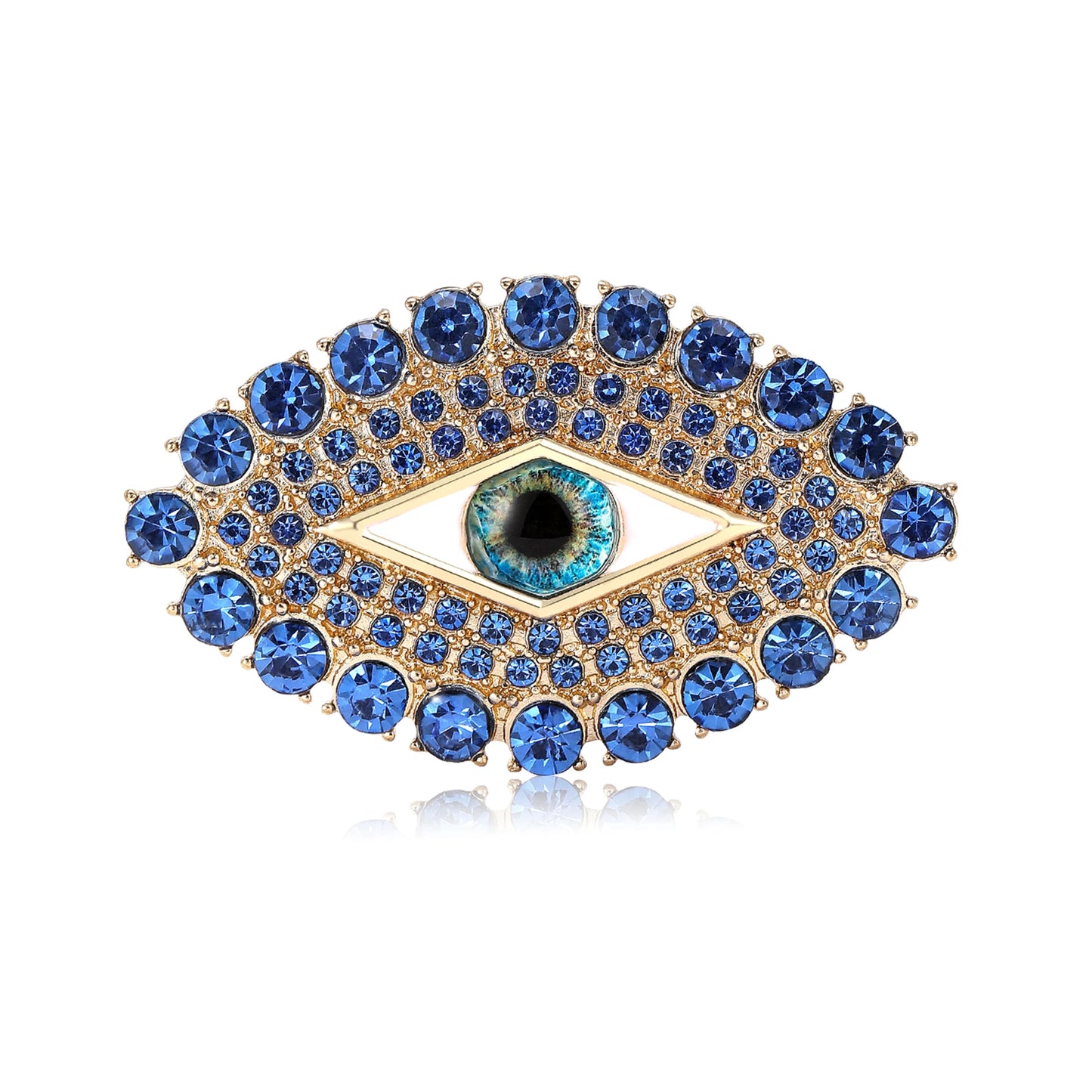 Baroque Rhinestone Devil's Eye Brooch