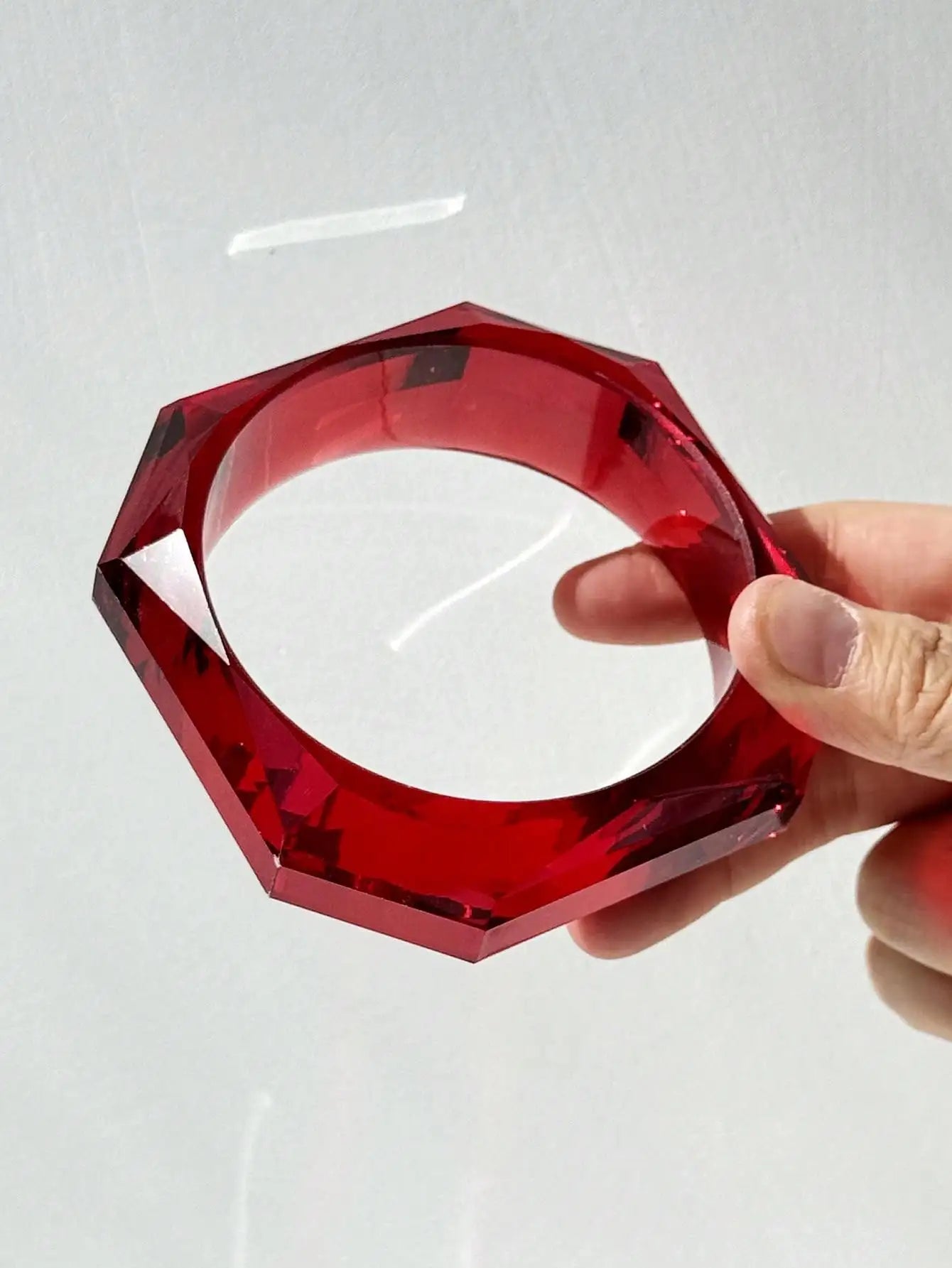Resin Asymmetrical Wide Bracelets Bangles