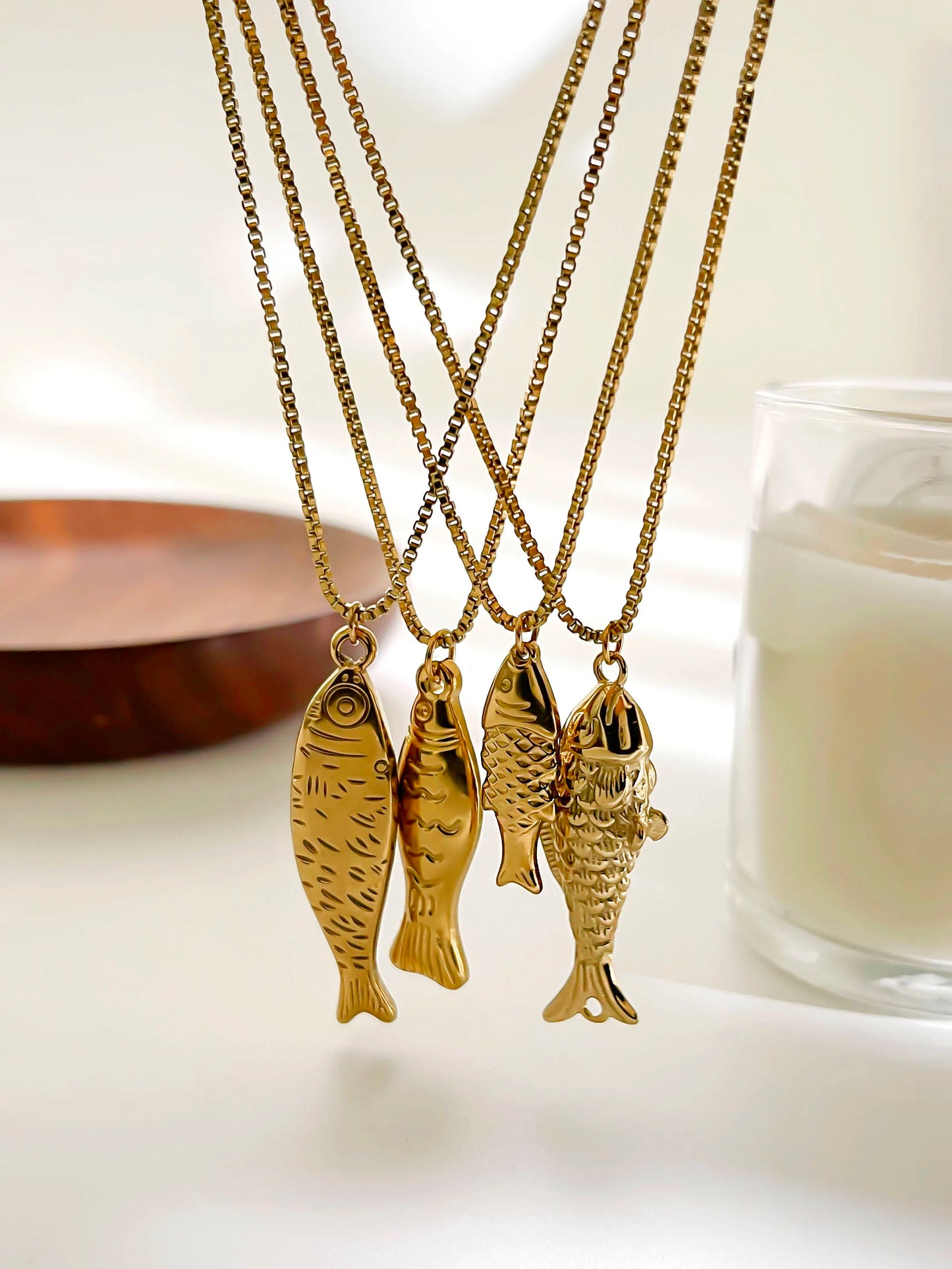 Sardine Fish Pendant Necklace