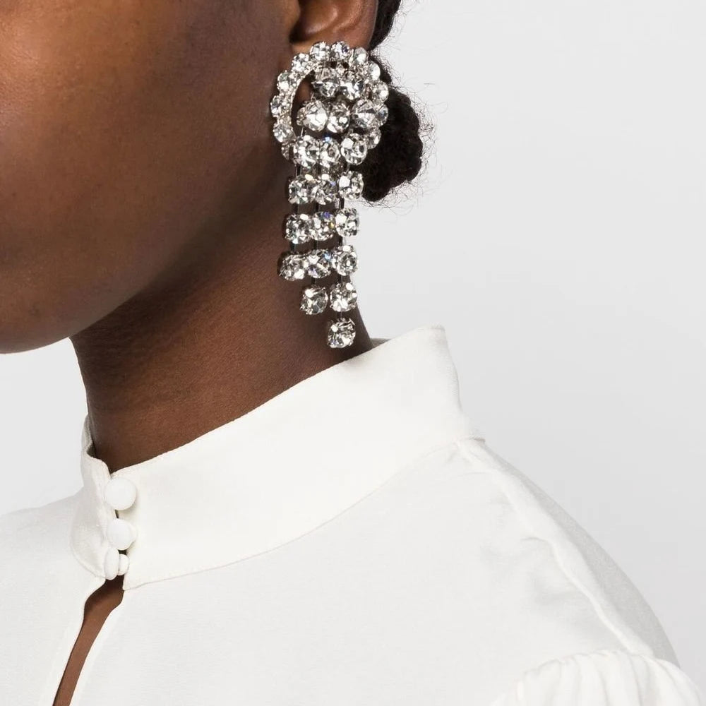 Tassel Crystal Rhinestone Ear Clip