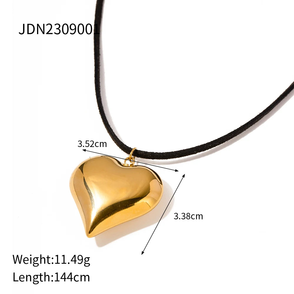 Gold Plated Heart Pendant Necklaces