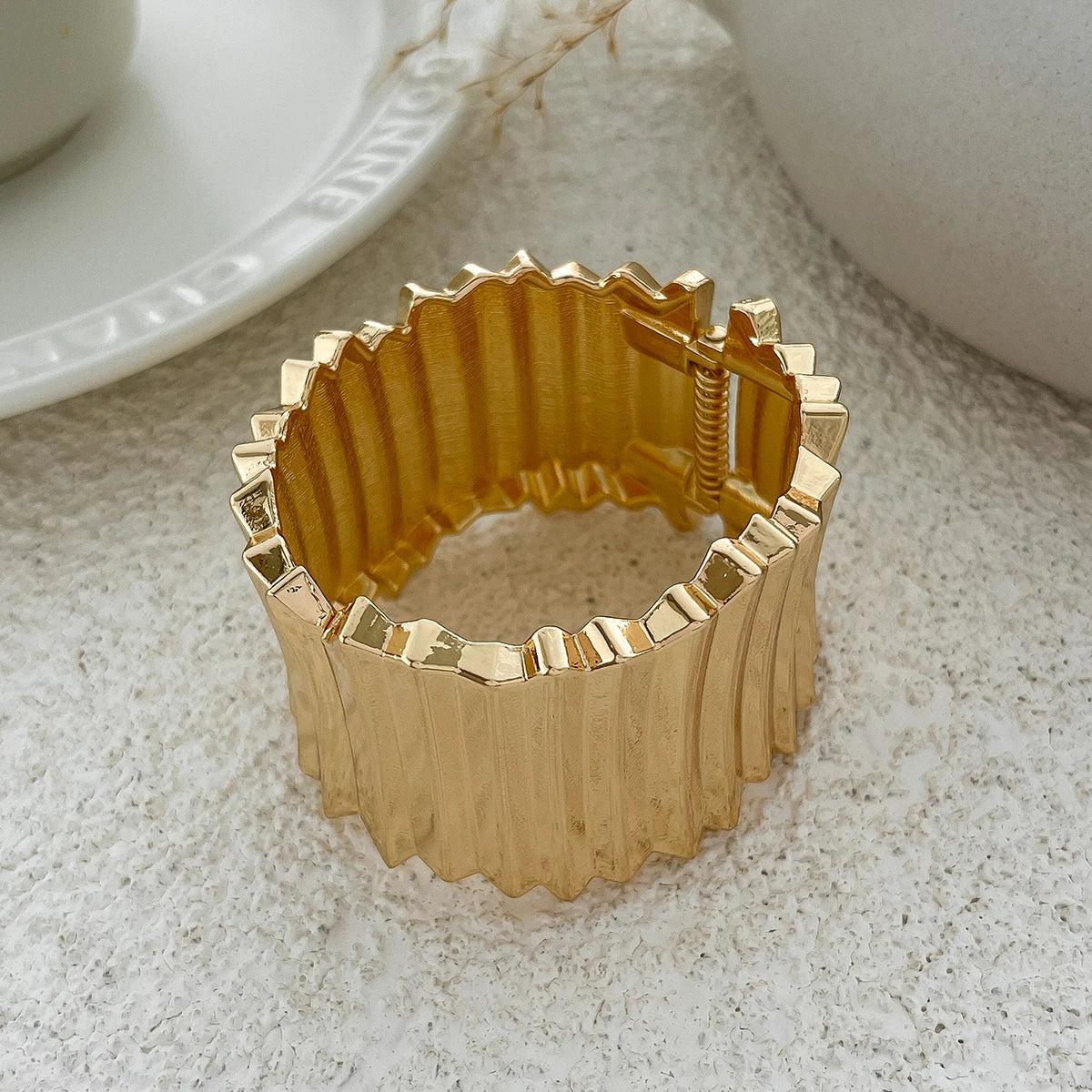 Chunky Wavy Bangle Bracelets