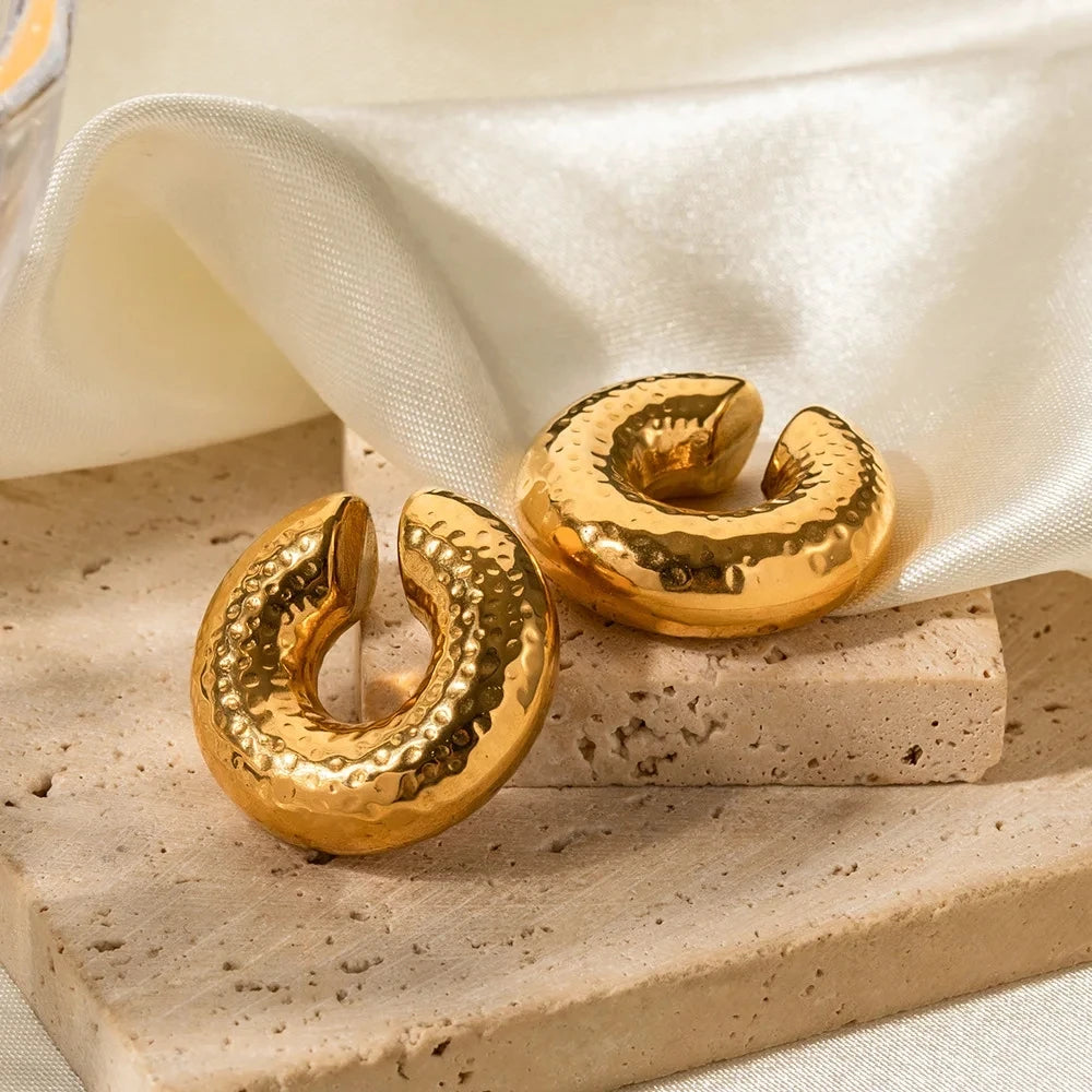 18K Gold Plated Chunky Ear Cuffs