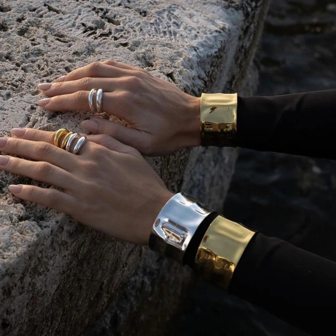 Statement Cuff Gold Plated Bangle Bracelets