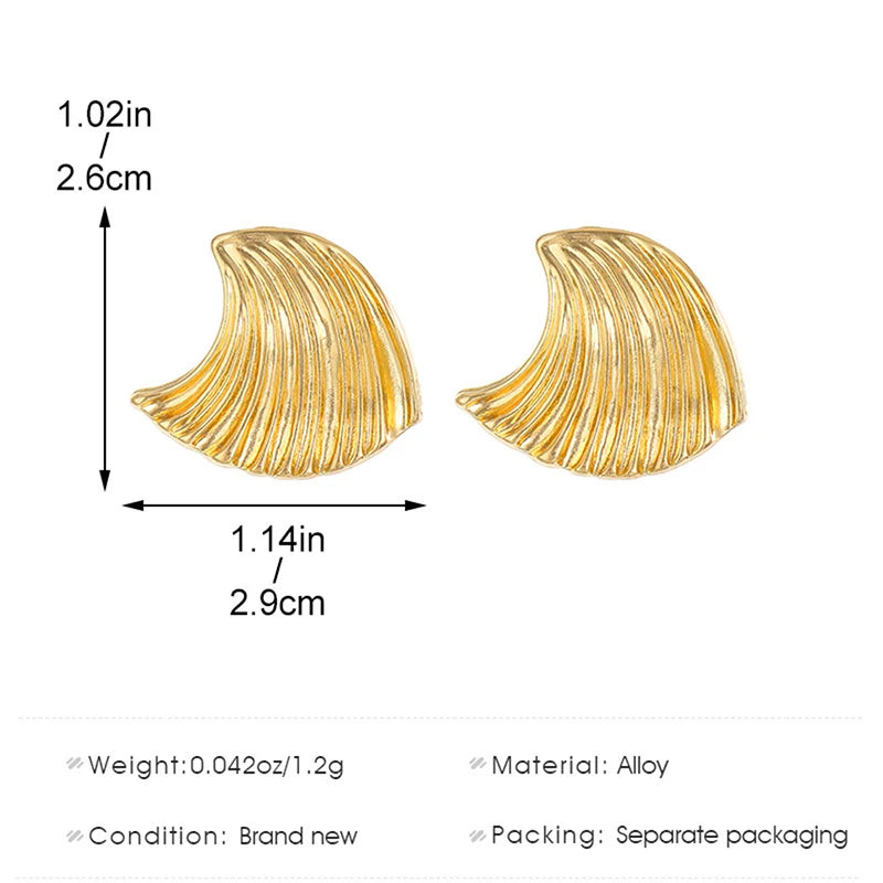 Statement Wave Chunky Earrings