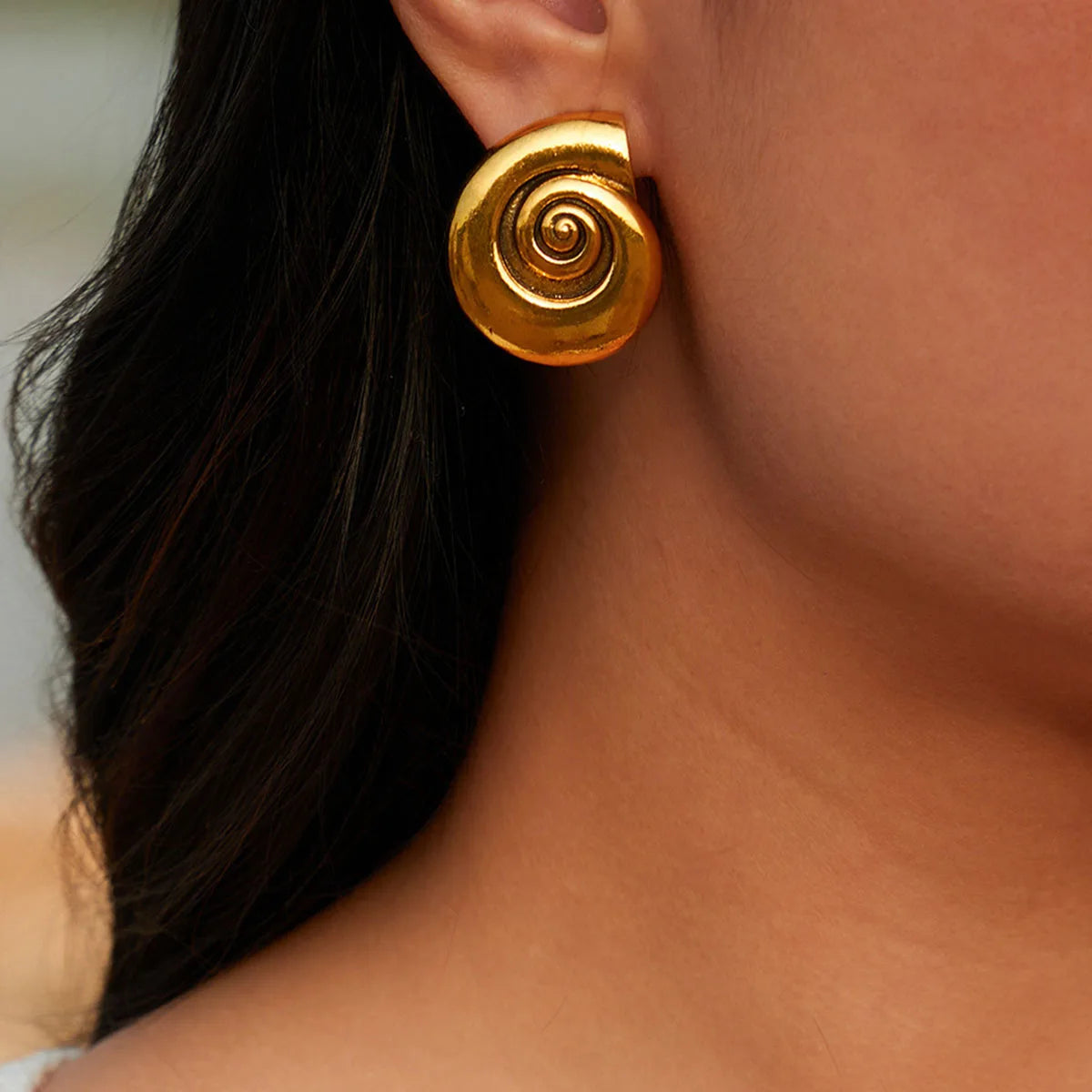 Conch Shell Shaped Earrings Necklace