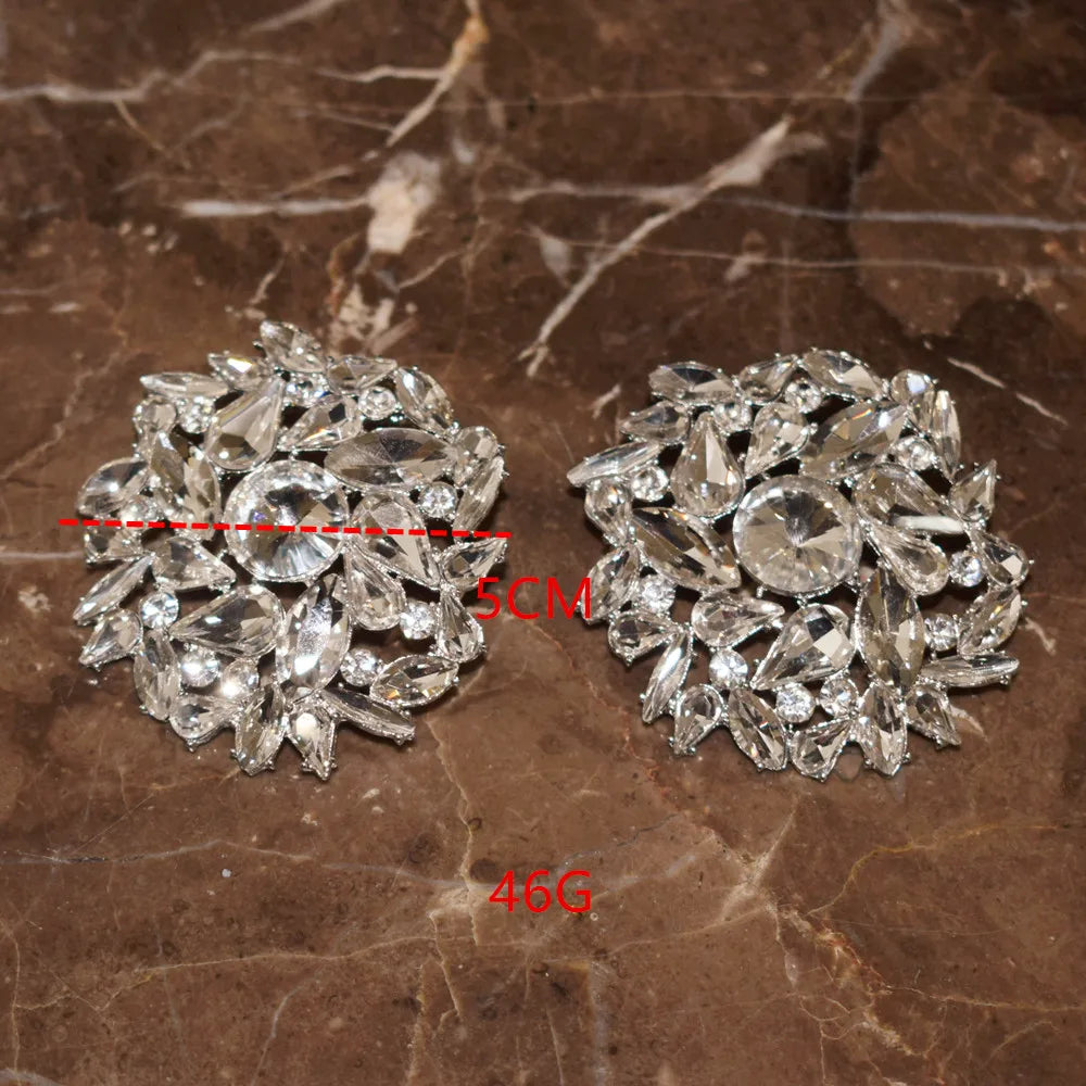 Rhinestone Flowers Dangle Earrings