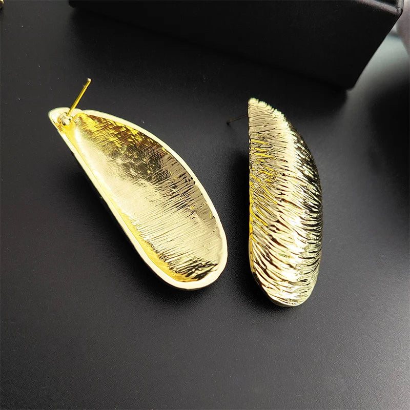 Statement Shell Stripe Earrings