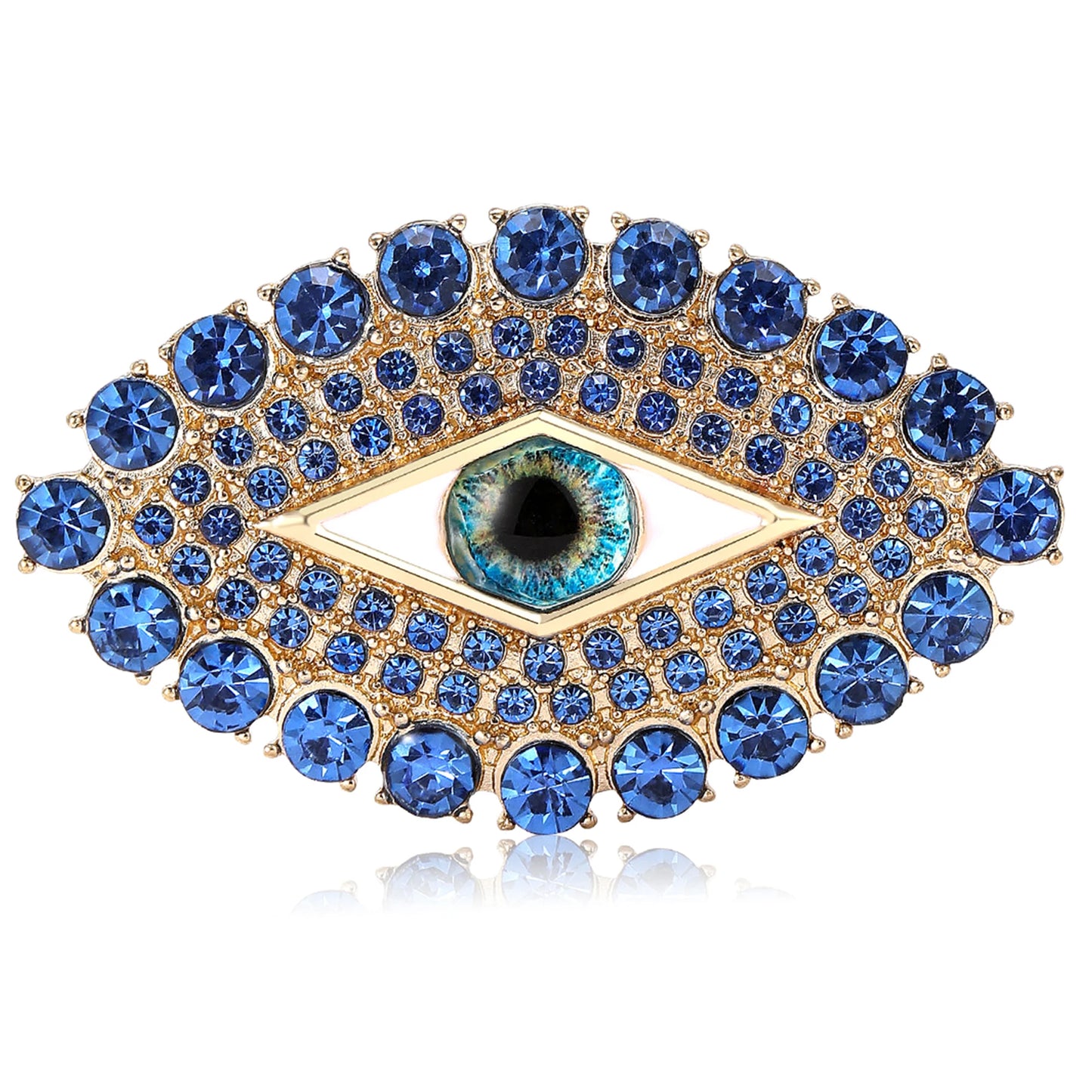 Baroque Rhinestone Devil's Eye Brooch