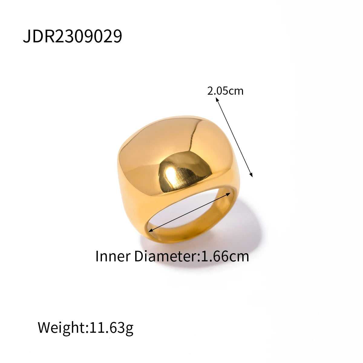 Chunky Unique 18K Gold Plated Rings