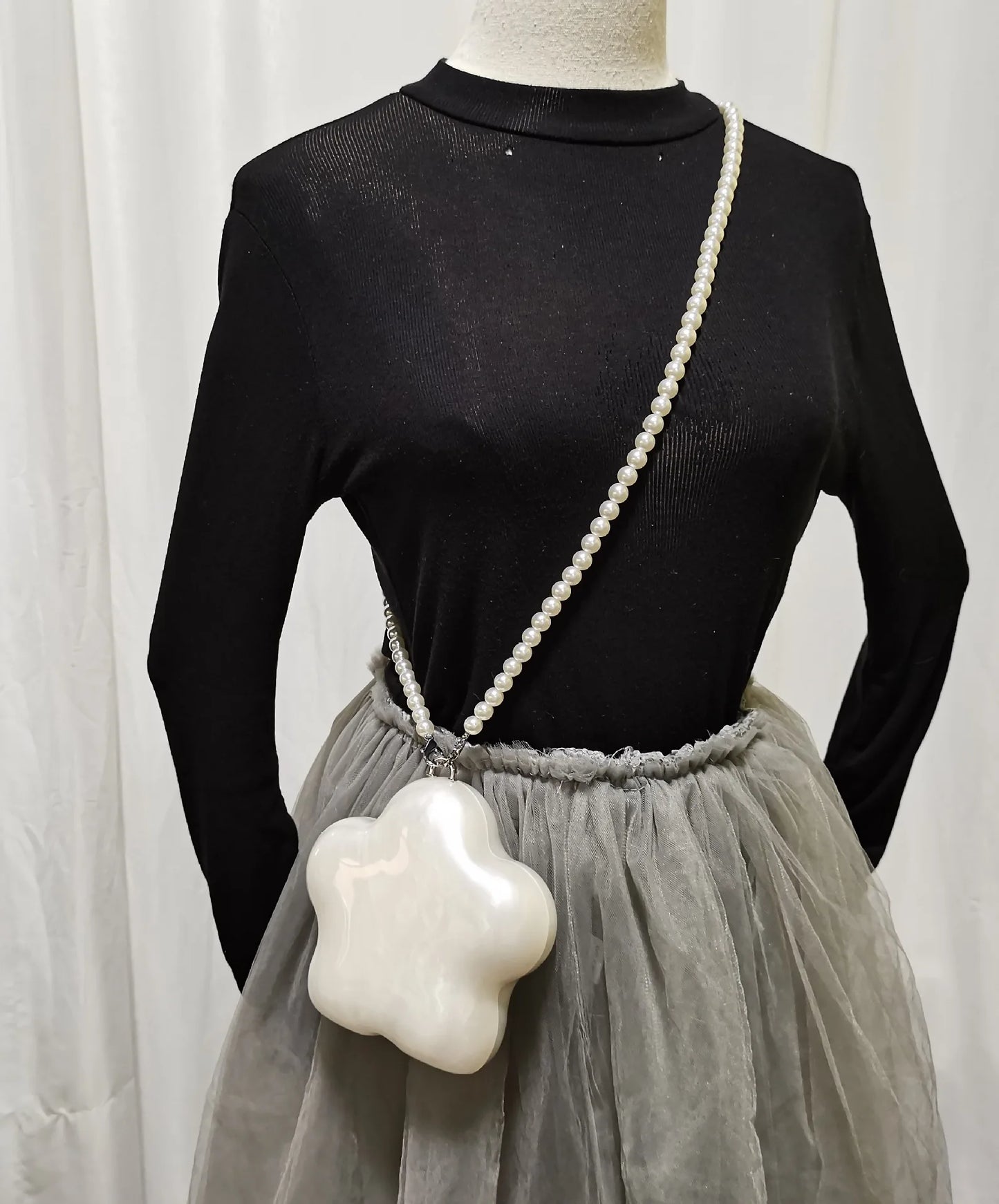 Star Shape Pearl Acrylic Bag Clutch Purse