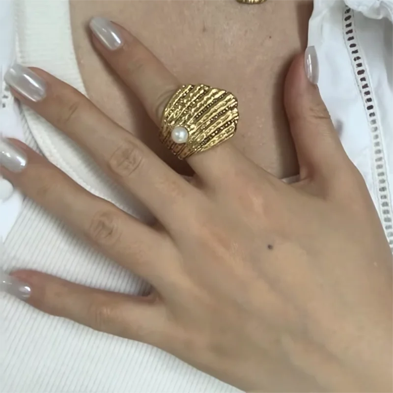 Pearl Shell Statement Ring