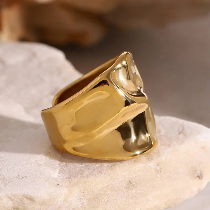 Chunky Hammered Rings