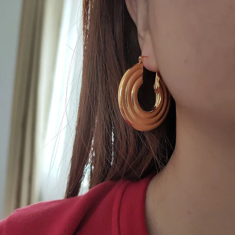 Statement Hoop Earrings stainless steel earrings