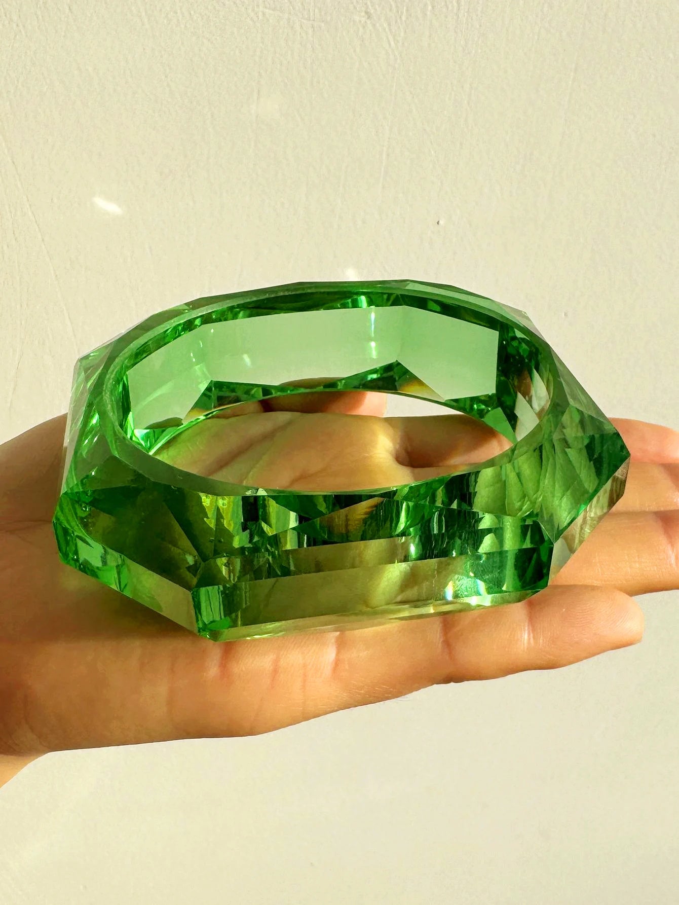 Resin Asymmetrical Wide Bracelets Bangles