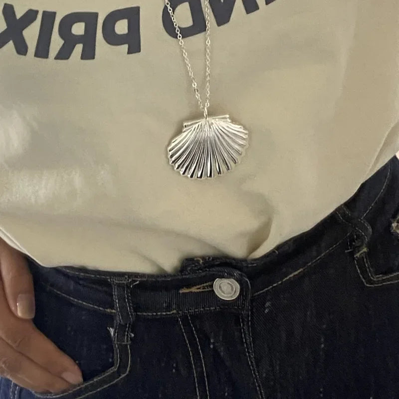 Long Shell Pendant Necklace