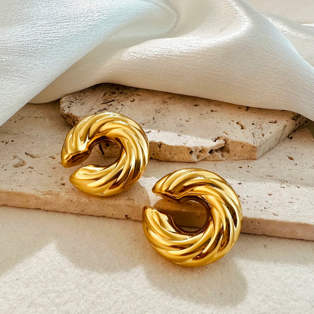 18K Gold Plated Chunky Ear Cuffs