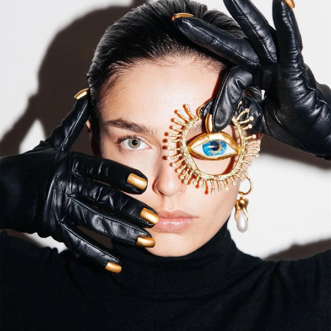 Surrealist Baroque Style Evil Eye Earrings