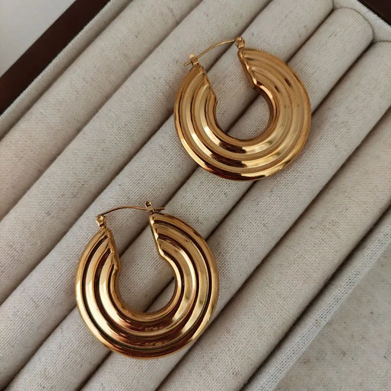 Statement Hoop Earrings stainless steel earrings