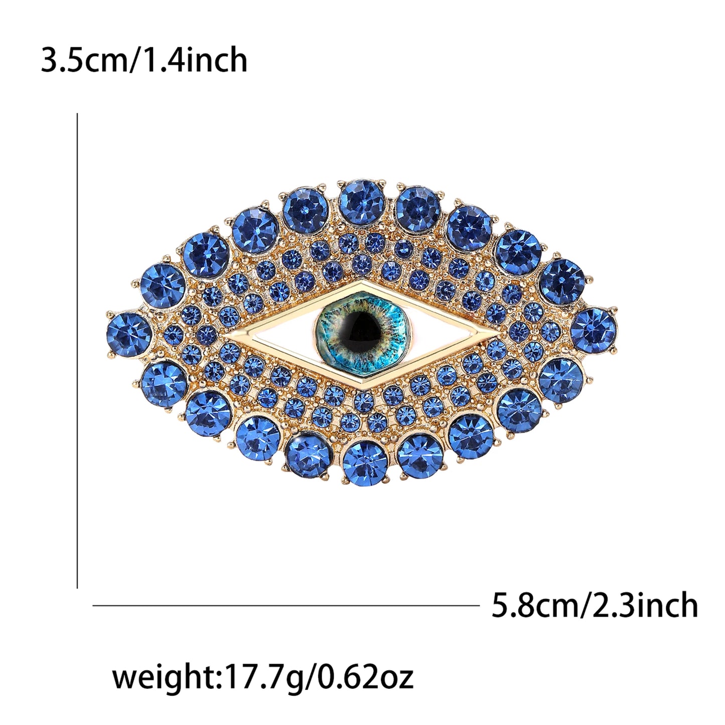 Baroque Rhinestone Devil's Eye Brooch