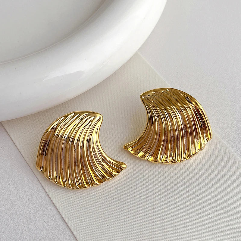 Statement Wave Chunky Earrings