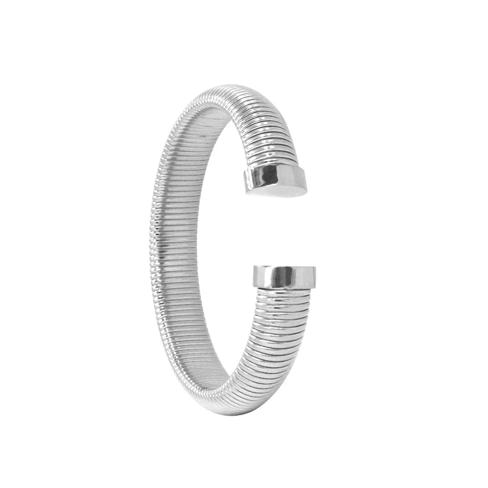Gold Plated Textured Stainless Steel Cuff