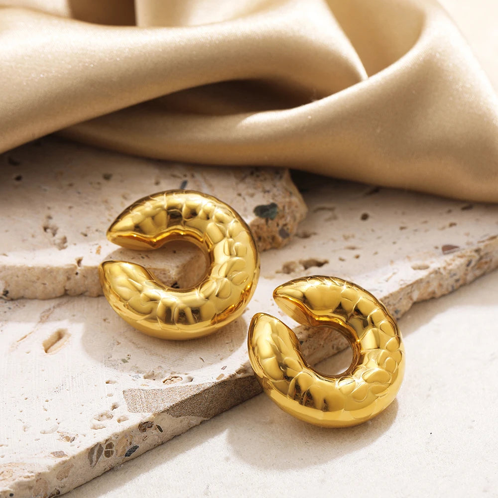18K Gold Plated Chunky Ear Cuffs