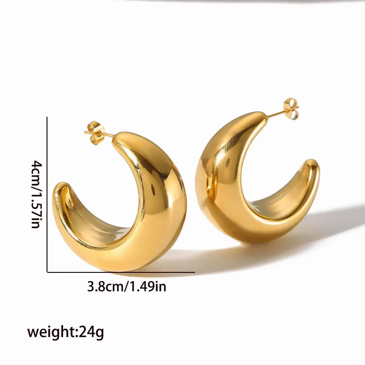Chunky Sabine Hoop Earrings