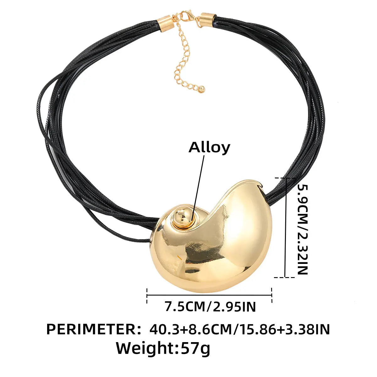 Statement Conch Pendant Necklace & Earrings