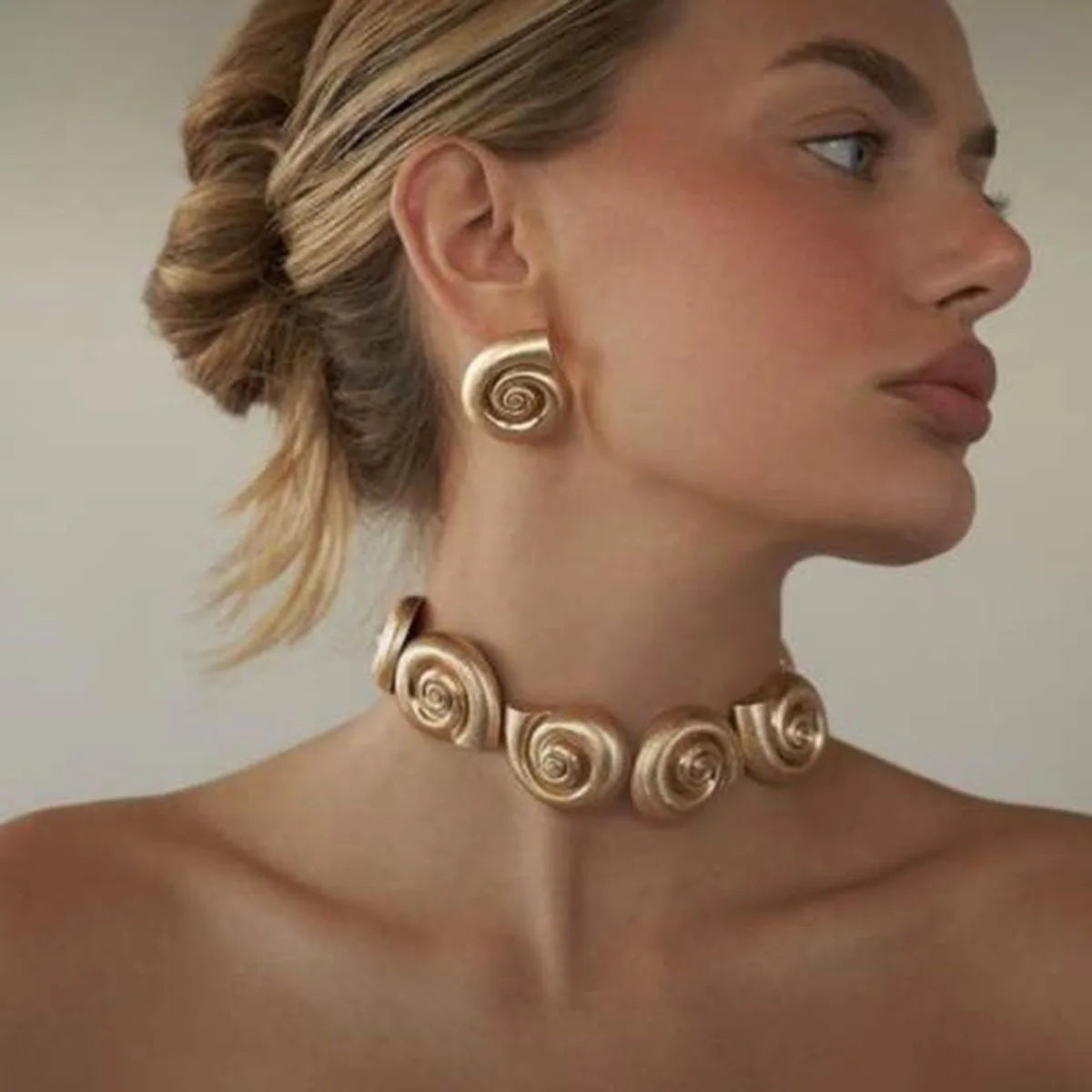 Conch Shell Shaped Earrings Necklace