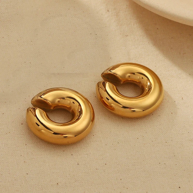 18K Gold Plated Chunky Ear Cuffs
