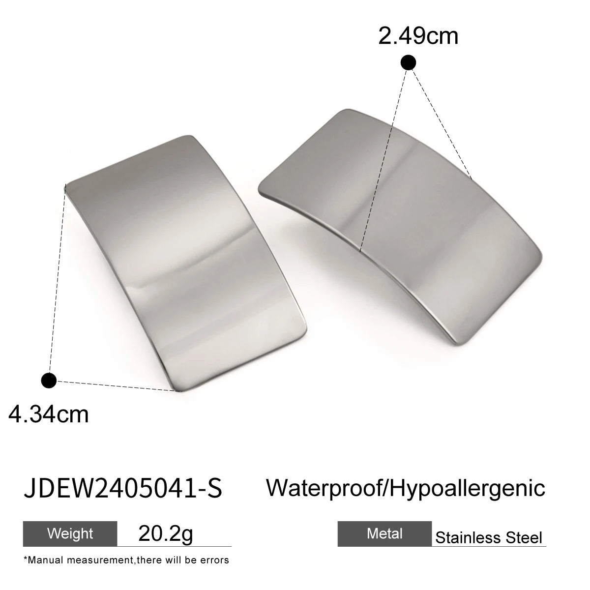 Silver Plated Rectangular Earrings