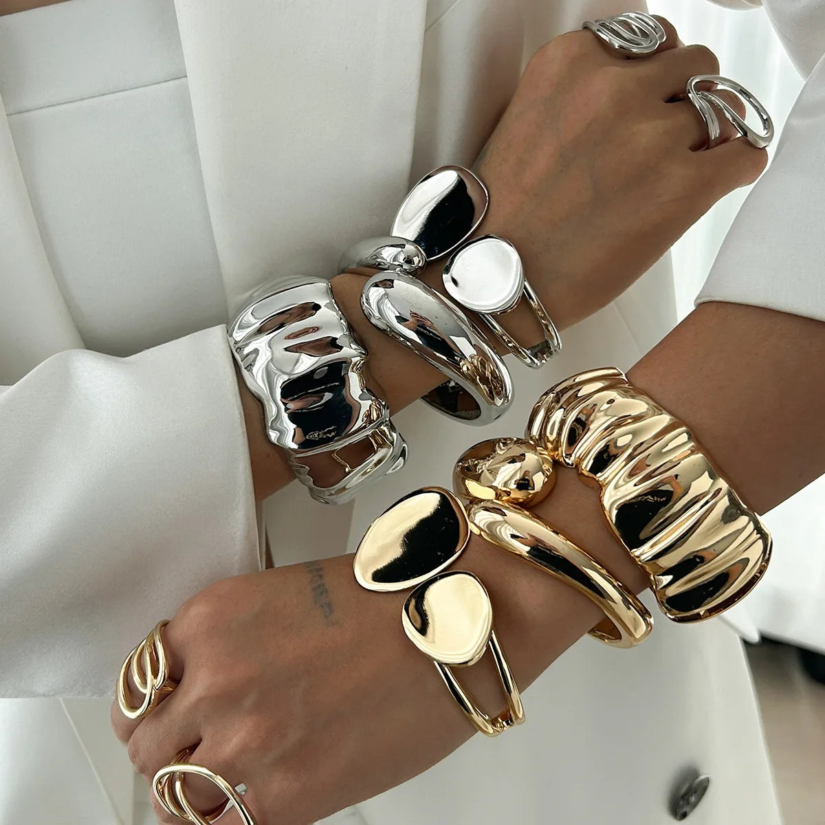 Statement Chunky Bangle Bracelets