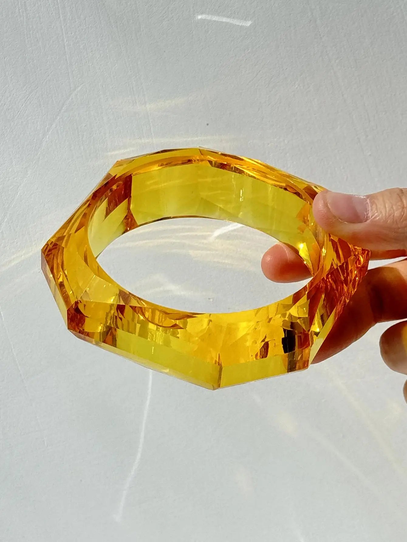 Resin Asymmetrical Wide Bracelets Bangles
