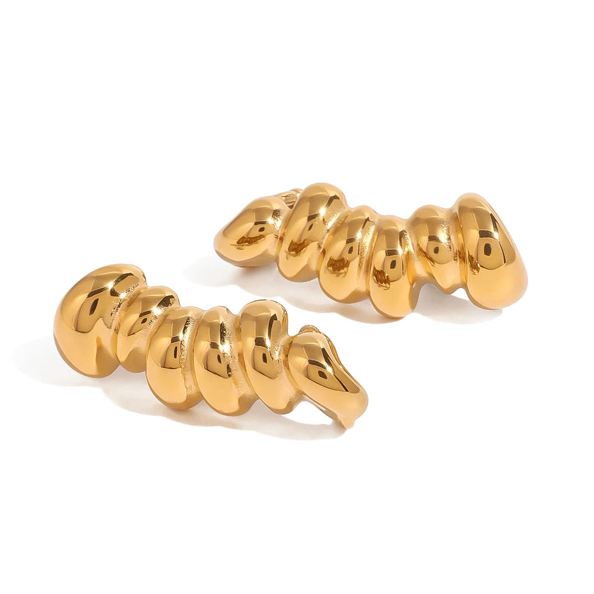 Long Striped Statement Earrings