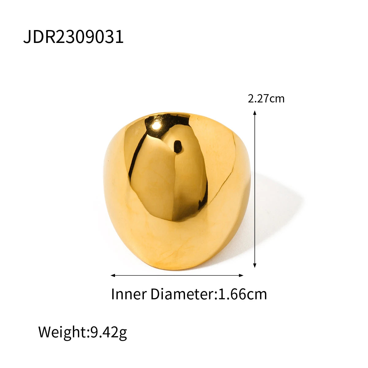 Chunky Unique 18K Gold Plated Rings