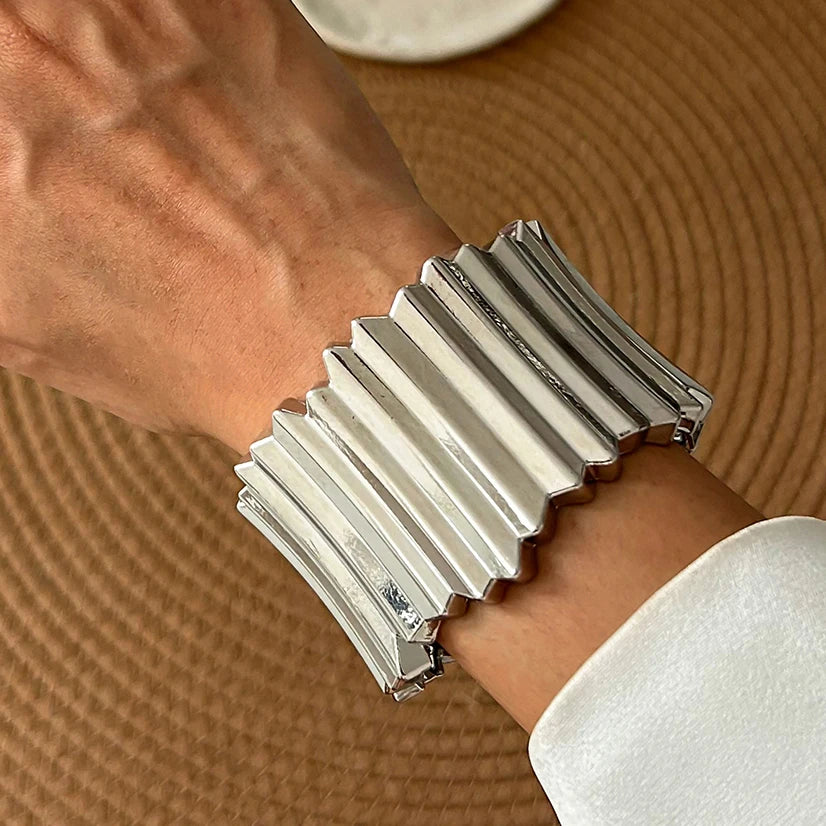 Chunky Wavy Bangle Bracelets