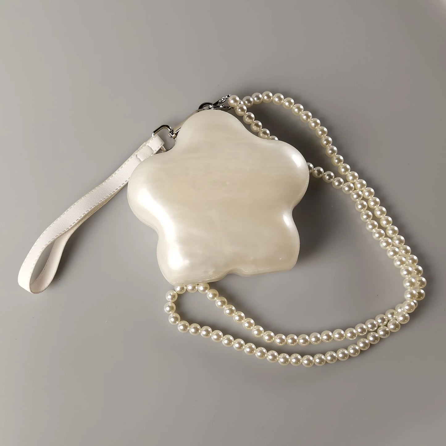 Star Shape Pearl Acrylic Bag Clutch Purse